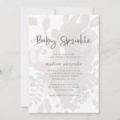 エレガントヴィンテージルックフローラベビー散布 招待状 (正面)