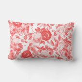 エレガントヴィンテージレッドトワールバラフローラ ランバークッション (裏面)