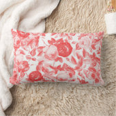 エレガントヴィンテージレッドトワールバラフローラ ランバークッション (ブランケット)