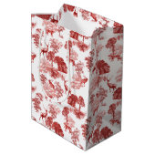 エレガントヴィンテージレッドフランスのカントリー・トイル・ディアー ミディアムペーパーバッグ (裏面アングル)