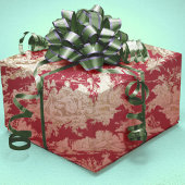 エレガントヴィンテージレッド湖トイレデジュイ ラッピングペーパーシート