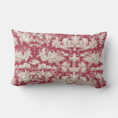 エレガントヴィンテージレッド湖トイレデジュイ ランバークッション (裏面)