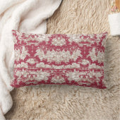 エレガントヴィンテージレッド湖トイレデジュイ ランバークッション (ブランケット)