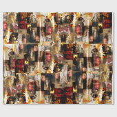 エレガントヴィンテージレディースコラージュ ラッピングペーパー (フラット)