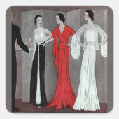 エレガントヴィンテージレトロアールデコパーティー スクエアシール (正面)