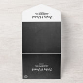 エレガントヴィンテージレトロシャルボ結婚ードスクリプト オールインワン招待状 (外側)