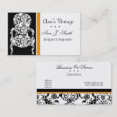 エレガントヴィンテージレトロモダンアンティークヴィンテージ椅子 名刺 (正面/裏面)