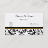 エレガントヴィンテージレトロモダンアンティークヴィンテージ椅子 名刺 (裏面)