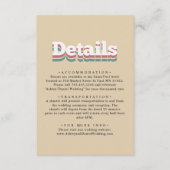 エレガントヴィンテージレトロ70s Groovyモダンの結婚 エンクロージャーカード (正面)