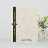 エレガントヴィンテージレーステクスチャ文房具紙 レターヘッド (スタンド正面)