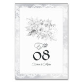 エレガントヴィンテージレース結婚フローラ テーブルナンバー (裏面)