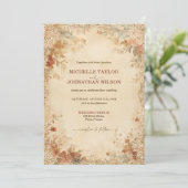 エレガントヴィンテージロコビクトリアンフローラ結婚ズ 招待状 (スタンド正面)