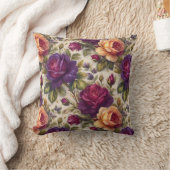 エレガントヴィンテージロスタイリッシュマンティックフローラシック クッション (ブランケット)