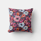 エレガントヴィンテージロスタイリッシュマンティックフローラシック クッション (正面)