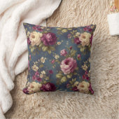 エレガントヴィンテージロスタイリッシュマンティックフローラシック クッション (ブランケット)