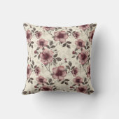 エレガントヴィンテージロスタイリッシュマンティックフローラシック クッション (裏面)