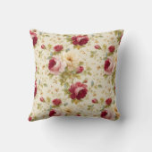 エレガントヴィンテージロスタイリッシュマンティックフローラシック クッション (裏面)