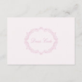 エレガントヴィンテージロマンチックなピンク紫色のカラーパレット エンクロージャーカード (裏面)