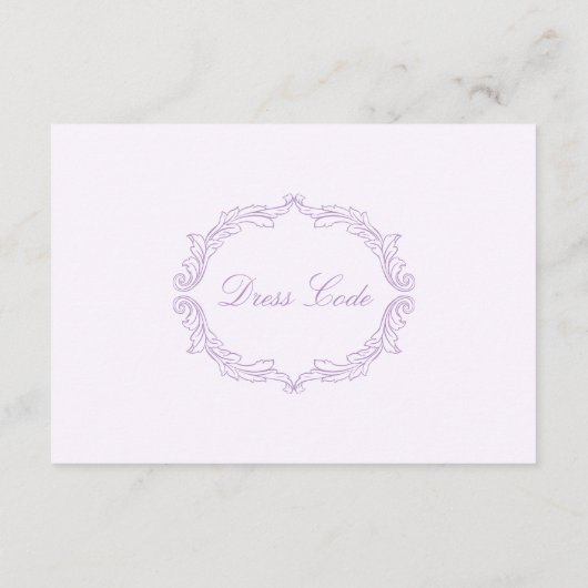 エレガントヴィンテージロマンチックなピンク紫色のカラーパレット エンクロージャーカード (裏面)