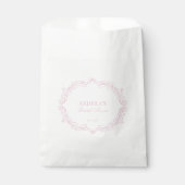 エレガントヴィンテージロマンチックピンクブライダルシャワー フェイバーバッグ (正面)