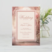 エレガントヴィンテージロマンチック結婚式招待状 招待状 (スタンド正面)