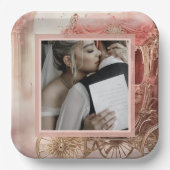 エレガントヴィンテージロマ結婚ティック ペーパープレート (正面)