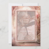 エレガントヴィンテージロマ結婚ティック 招待状 (正面)