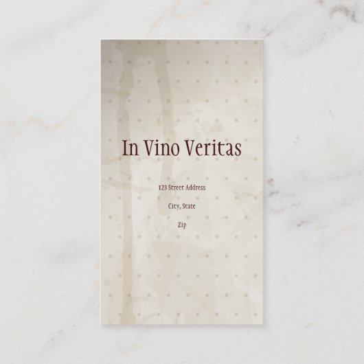 エレガントヴィンテージワインバー名刺 名刺 (裏面)