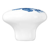 エレガントヴィンテージ中国ブルーバラ セラミックノブ (側面)