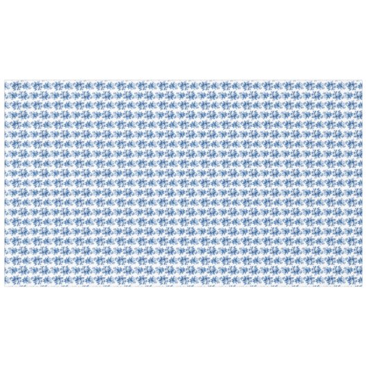 エレガントヴィンテージ中国ブルーバラ テーブルクロス (正面(横))