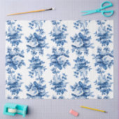 エレガントヴィンテージ中国ブルーバラ 薄葉紙 (クラフト)