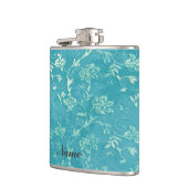 エレガントヴィンテージ優しい花のパターンの苗字 フラスク (左)