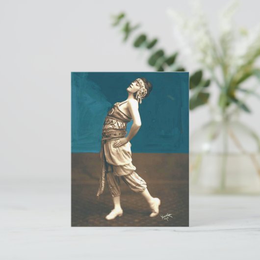 エレガントヴィンテージ写真ハーレムダンサー1920年代 ポストカード (スタンド正面)