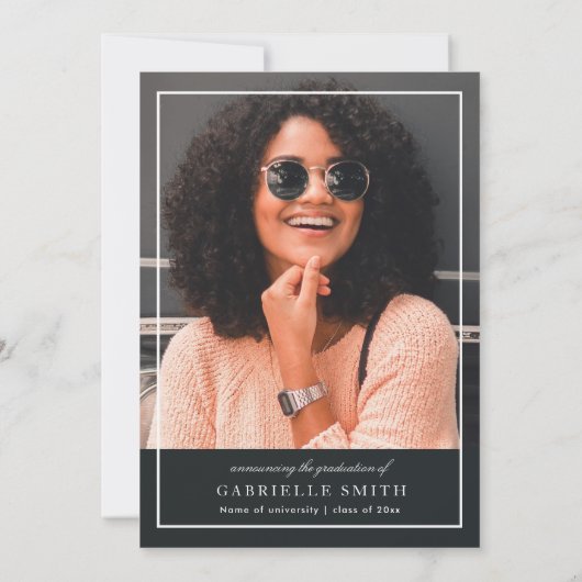 エレガントヴィンテージ制法学校卒業式 招待状 (裏面)