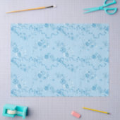 エレガントヴィンテージ刻印ブルーバラとリボンTi 薄葉紙 (クラフト)