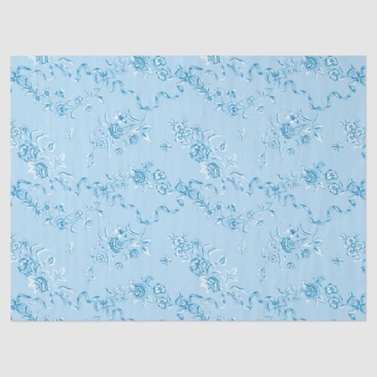 エレガントヴィンテージ刻印ブルーバラとリボンTi 薄葉紙 (正面)