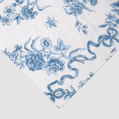 エレガントヴィンテージ刻印青バラとリボン 薄葉紙 (詳細)