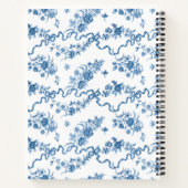 エレガントヴィンテージ刻印青バラリボンなし ノートブック (裏面)