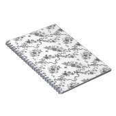 エレガントヴィンテージ刻印黒バラとリボン ノートブック (右側)