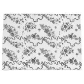 エレガントヴィンテージ刻印黒バラとリボン ラージペーパーバッグ (正面)