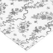 エレガントヴィンテージ刻印黒バラとリボン ロングテーブルランナー (コーナー)