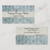 エレガントヴィンテージ動揺してティール（緑がかった色）プロファイルカード 名刺 (正面/裏面)