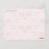 エレガントヴィンテージ動揺してレッドホワイトレースダマスク ポストカード (裏面)