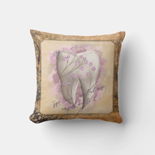 エレガントヴィンテージ古いファッションド歯科用贈物 クッション (正面)