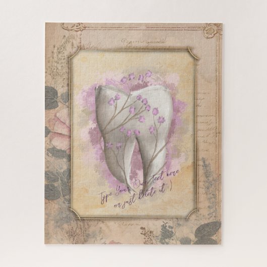 エレガントヴィンテージ古いファッションド歯科用贈物 ジグソーパズル (縦)