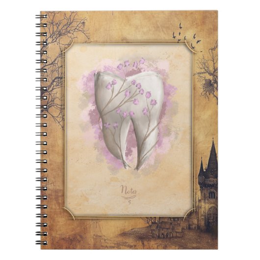 エレガントヴィンテージ古いファッションド歯科用贈物 ノートブック (正面)