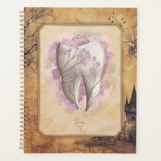 エレガントヴィンテージ古いファッションド歯科用贈物 プランナー手帳 (正面)