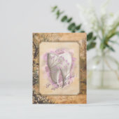 エレガントヴィンテージ古いファッションド歯科用贈物 ポストカード (スタンド正面)