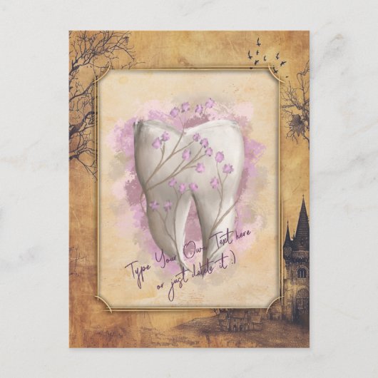 エレガントヴィンテージ古いファッションド歯科用贈物 ポストカード (正面)