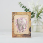 エレガントヴィンテージ古いファッションド歯科用贈物 ポストカード (スタンド正面)